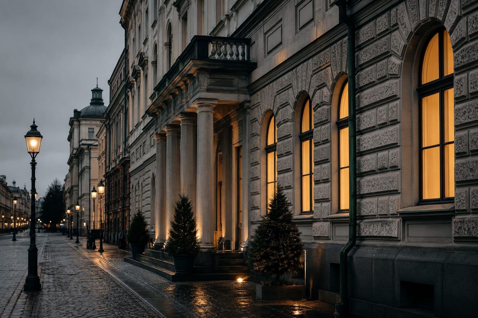 Helsinki at dusk, where the office was established in 2010